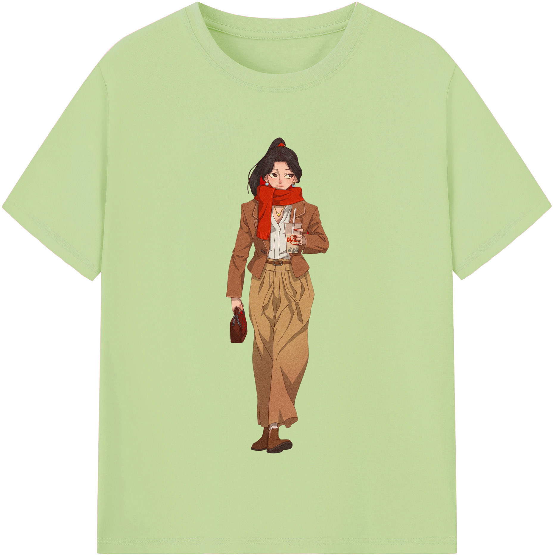 （画像用） Ne Zha 2 ナタ 魔童の大暴れ 綿100％半袖Tシャツ（フロントプリント）